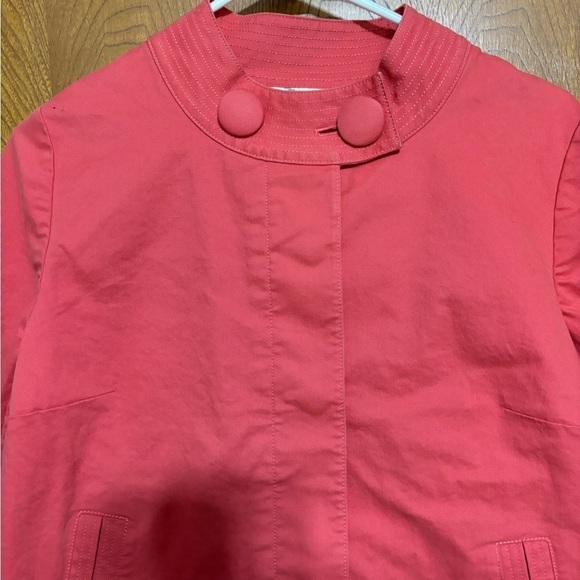 Talbots Petites Salmon Pink Cotton Jacket Medium - Picture 3 of 4